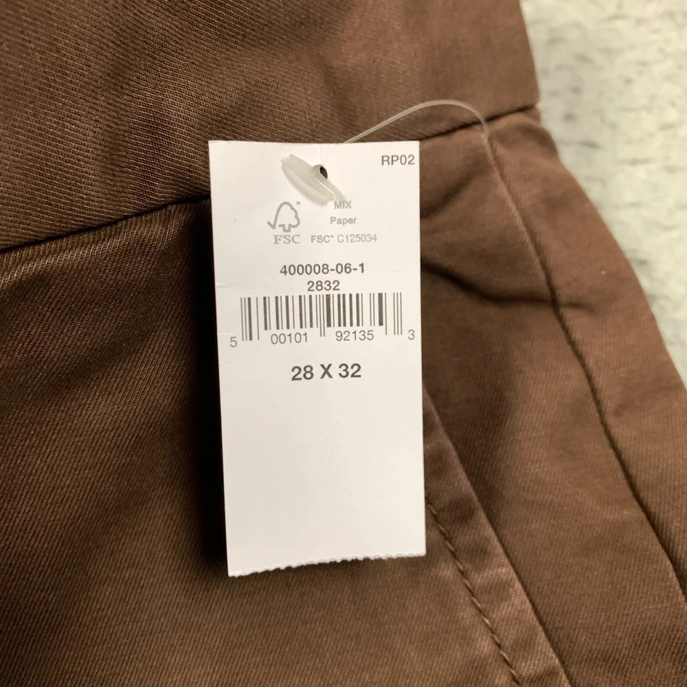 Banana Republic Lived-in Chino Pants Men's 28x32 Rich Earth Slim Tapered NWT $95